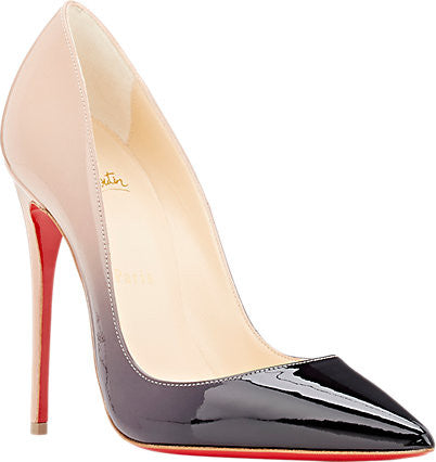 NEW Christian Louboutin Nude ombre Degrade patent So Kate 120 inch heels size 6/36