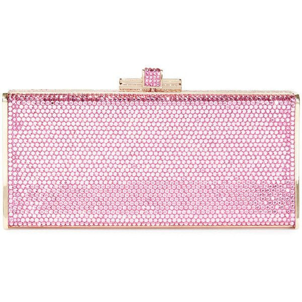 Judith Leiber Slender Curve Crystal Minaudière light pink