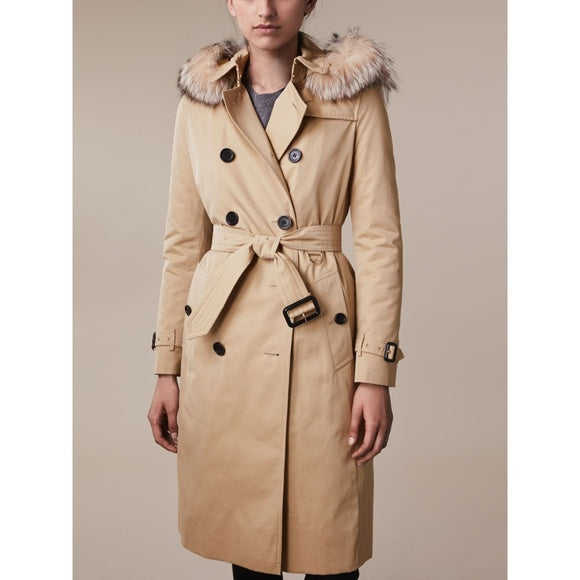 Burberry Kensington Fur Coat size 8 Retail $3,295