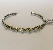 DAVID YURMAN Silver whispers gold and silver cable classic bracelet