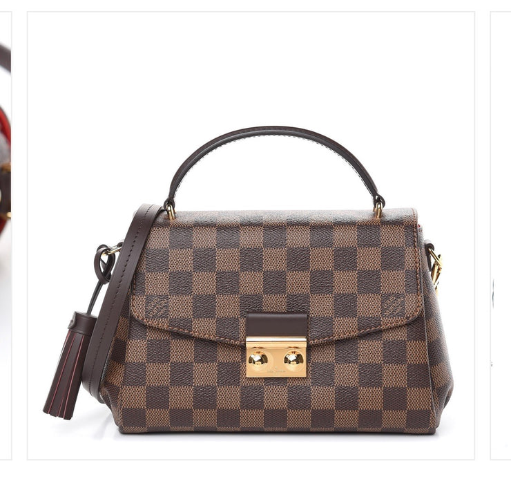 Louis Vuitton Damier Ebene Croisette Bag with crossbody strap and