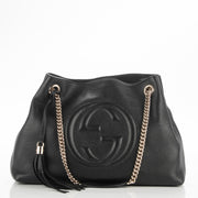 Gucci medium black soho chain hobo bag