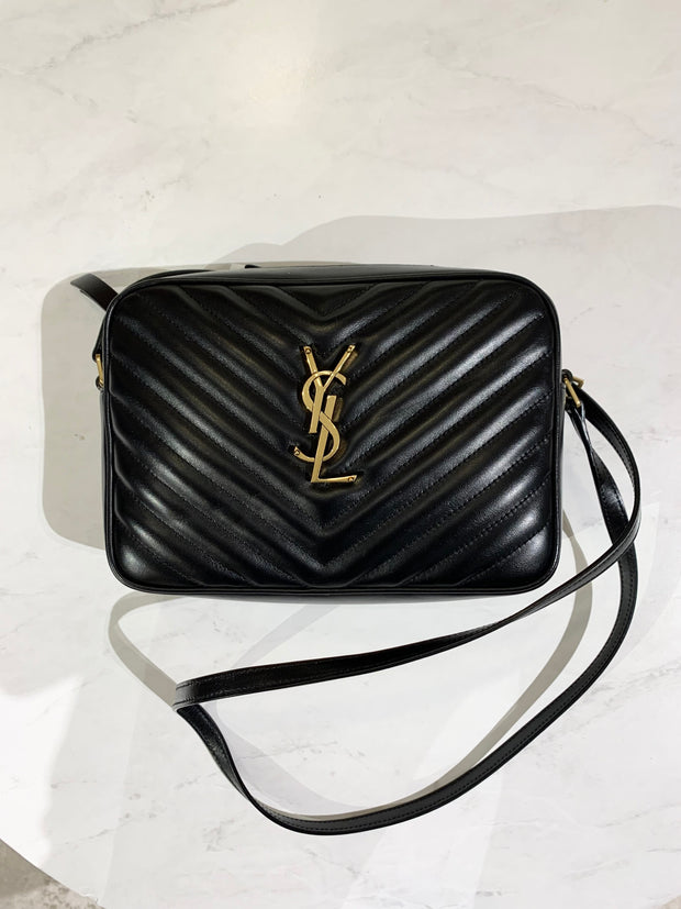 Yves saint laurent ysl Lou camera black chevron bag