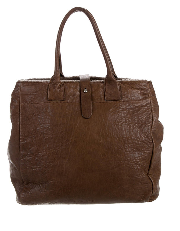 Brunello Cucinelli Leather Tote Bag, brown