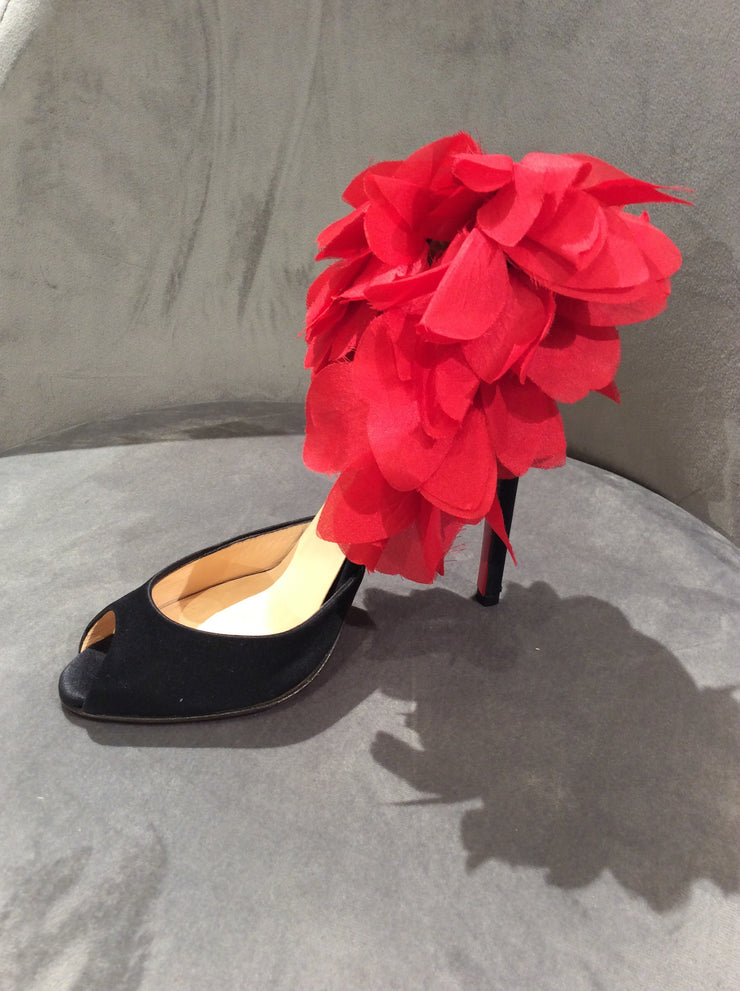 Christian Louboutin Carnavale 120 Black/Red Pumps Size 6.5/36.5