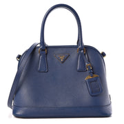 Prada Medium Blue Saffiano Lux Promenade Bag