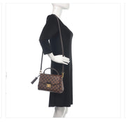 Louis Vuitton Damier Ebene Croisette Bag with crossbody strap and gold hardware - Almost New