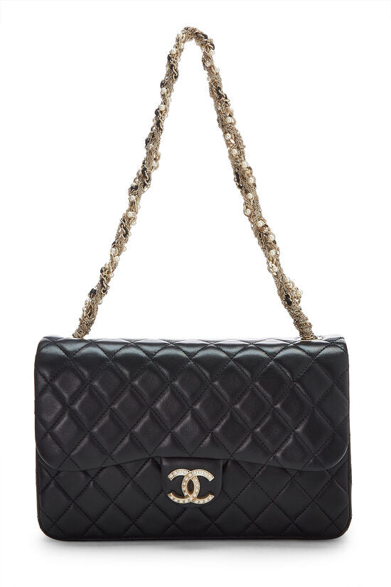 Chanel Black Quilted Lambskin Leather Westminster Pearl Medium Flap Bag -  Yoogi's Closet