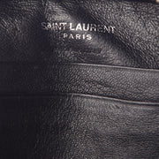 Saint Laurent Crocodile Embossed Calfskin Monogramme Blogger Bag Black