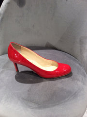 Christian Louboutin Red Patent Leather Pumps Size 10/40