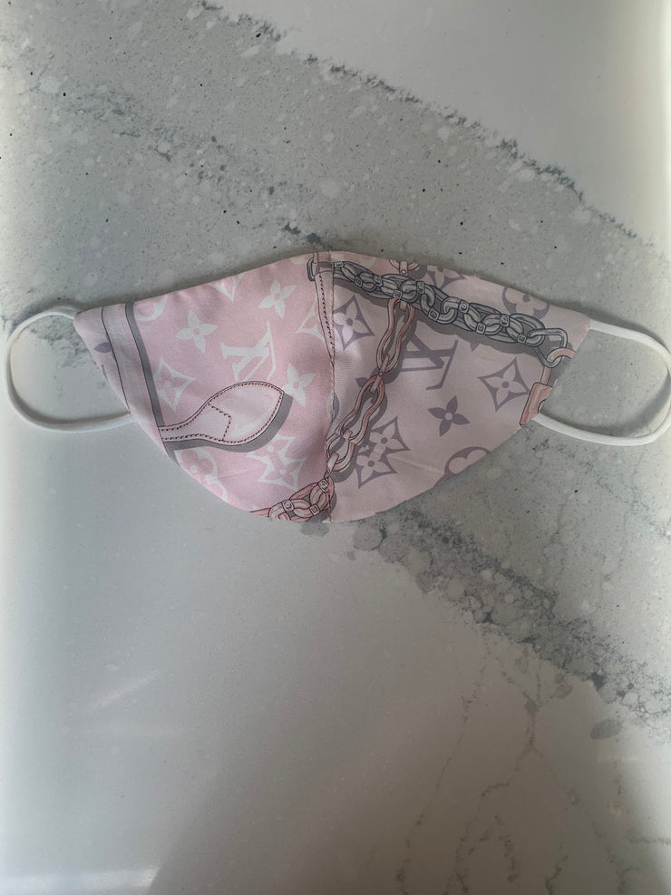 Face mask made from 100% Authentic Louis Vuitton scarf