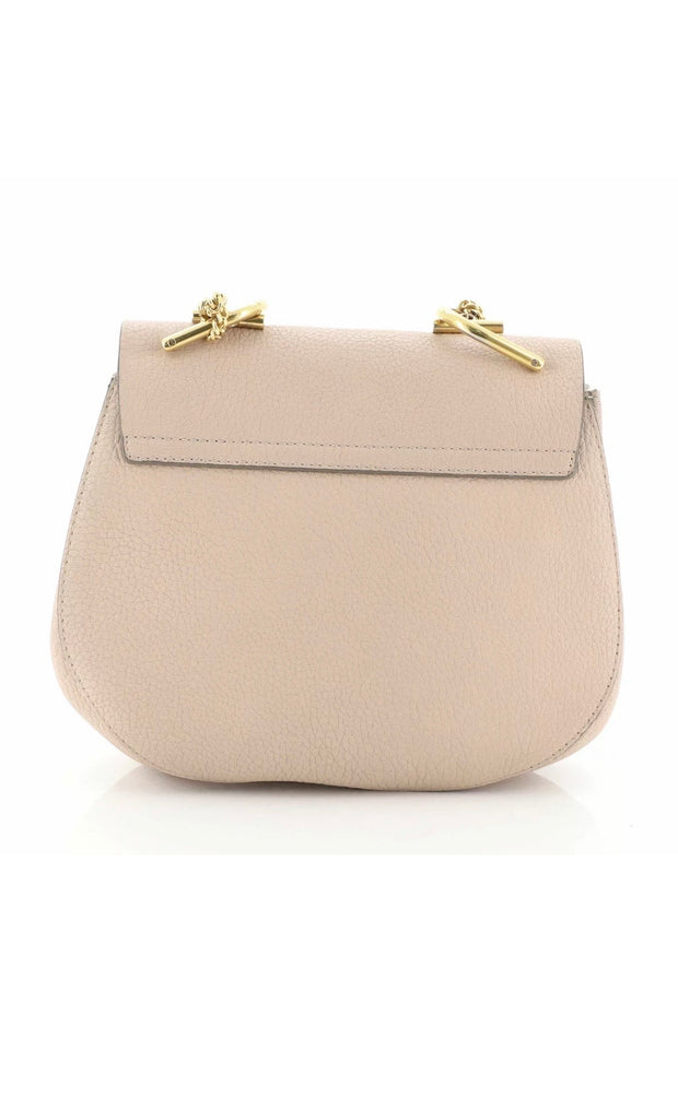 Chloe Drew small pebbled leather chain Bag, pink