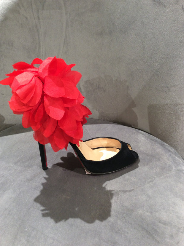Christian Louboutin Carnavale 120 Black/Red Pumps Size 6.5/36.5